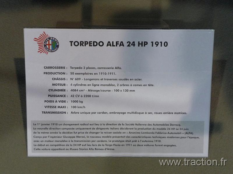 Epoquauto (79).JPG - 05/11/2010 - 69000 LYONƒPOQU'AUTO32�me Salon International Autos & Motos AnciennesALFA ROMEO - Torpedo ALFA 24 HP - 1910